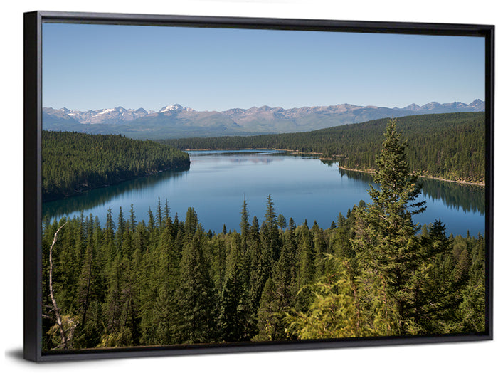 Holland Lake in Summer Wall Art as a framed canvas