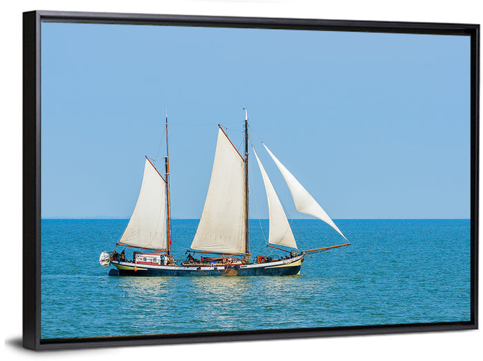 Sailing on Lake Ijssel Wall Art as a framed canvas