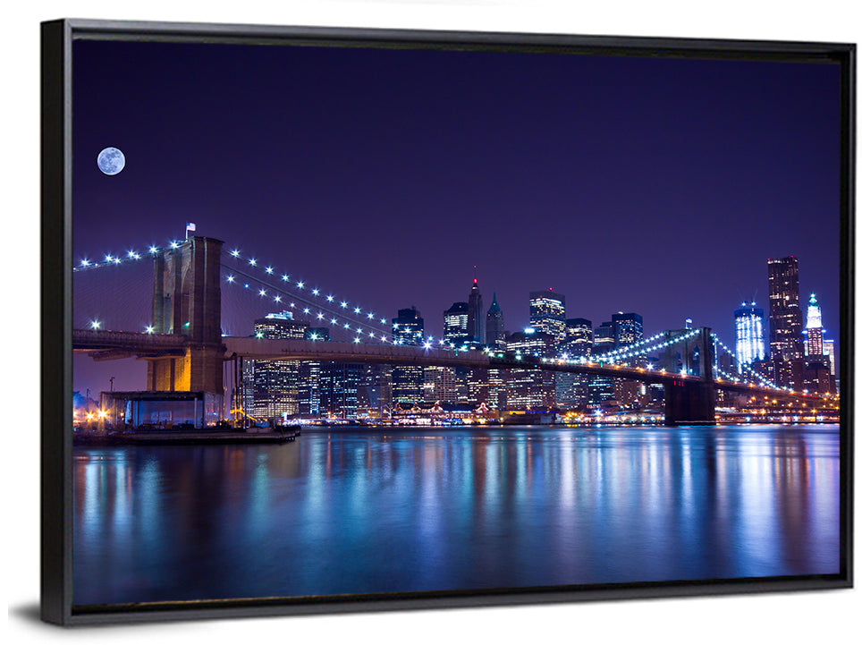 Brooklyn Bridge Night Wall Art