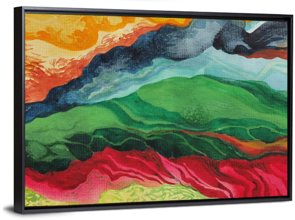 River Through Mountains Wall Art