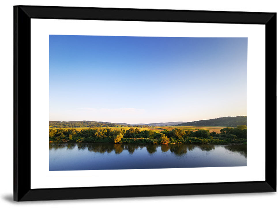 Peaceful River Sunset Wall Art