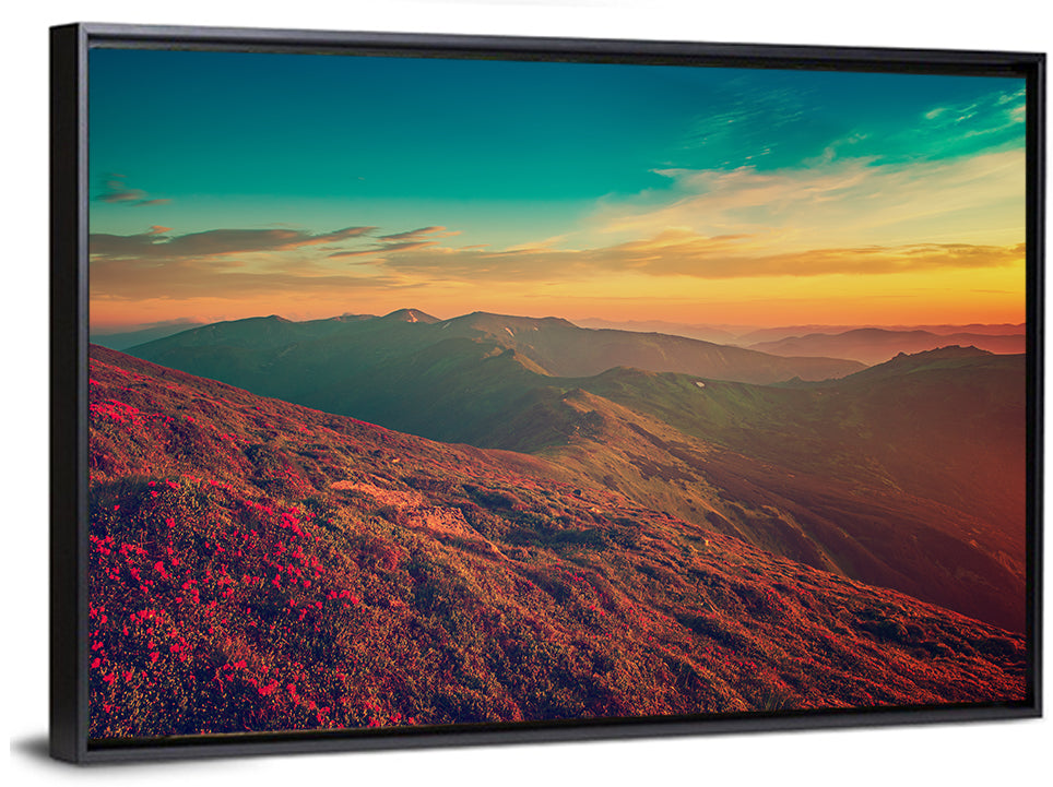 Vivid Mountain Sunrise Wall Art
