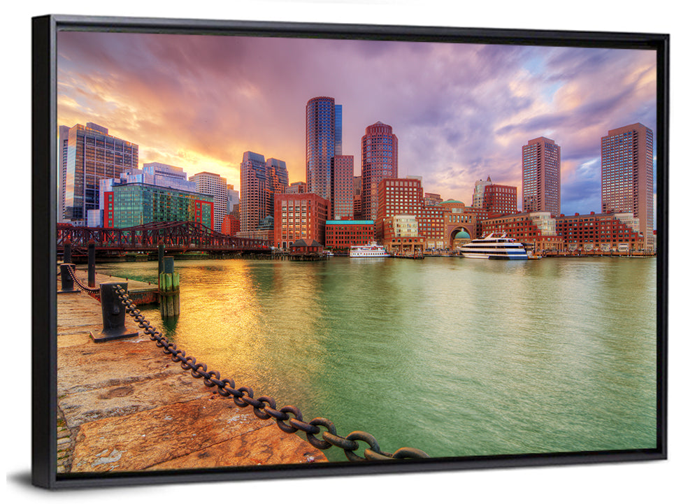 Boston Downtown Skyline Wall Art