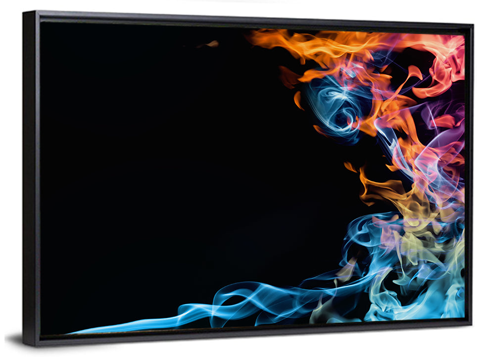 Glowing Fire Abstract Wall Art