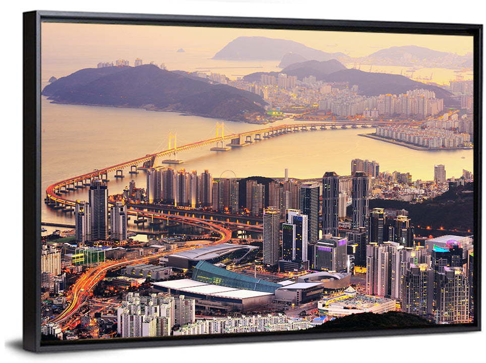 Busan Cityscape Aerial Wall Art
