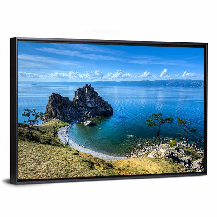 Shamanka Rock, Olkhon Island Wall Art as a framed canvas