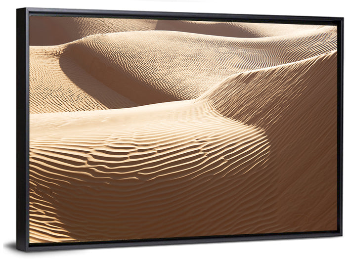 Sahara Sand Dunes Close-up Wall Art as a framed canvas