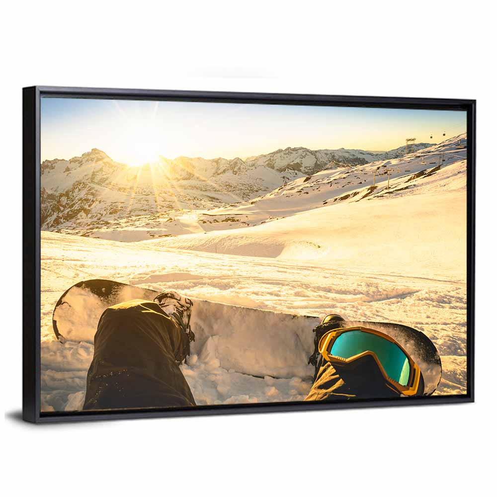 Snowboarder In Ski Resort Wall Art