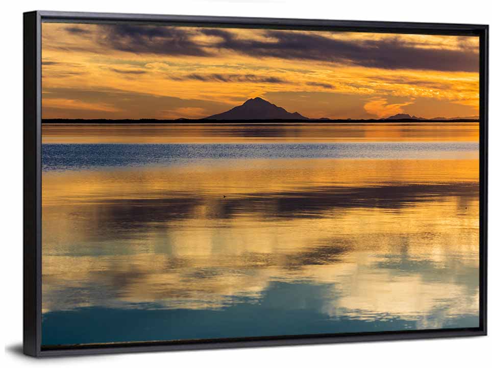 Mt Redoubt Volcano & Skilak Lake Wall Art