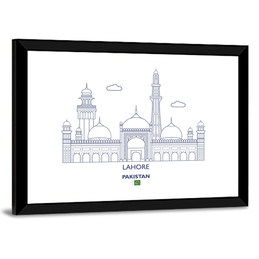 Lahore City Skyline Wall Art
