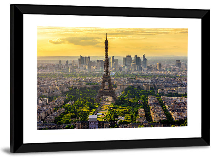 Eiffel Tower at Golden Hour Wall Art as a framed print