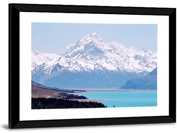 Lake Pukaki and Aoraki Mount Cook Wall Art as a framed print