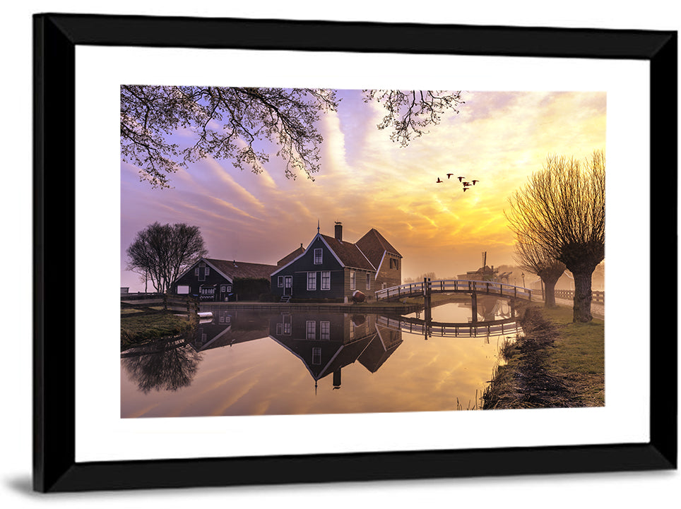 Dutch House Sunset Wall Art