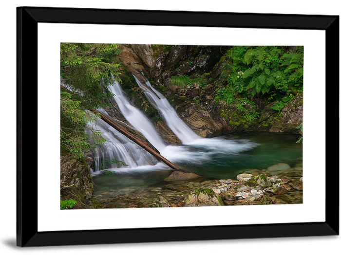Mount Mickiewicz Waterfall Wall Art as a framed print