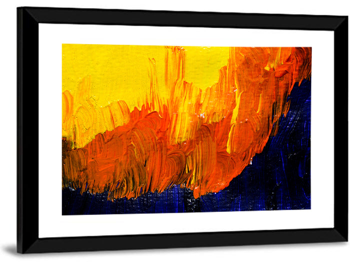 Mountain Ridge Abstract Wall Art as a framed print