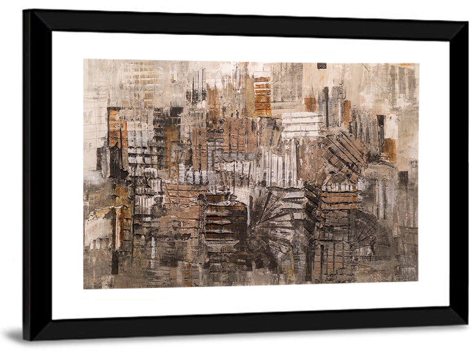 Skyline Strokes Abstract Pattern Wall Art