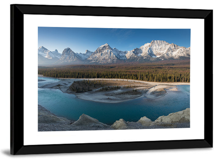 River in Jasper National Park Wall Art as a framed print