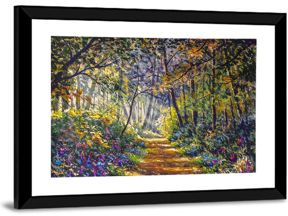 Alley Forest Pathway Wall Art