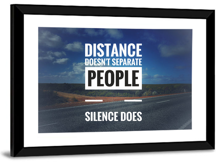 Silence Separates People Wall Art as a framed print