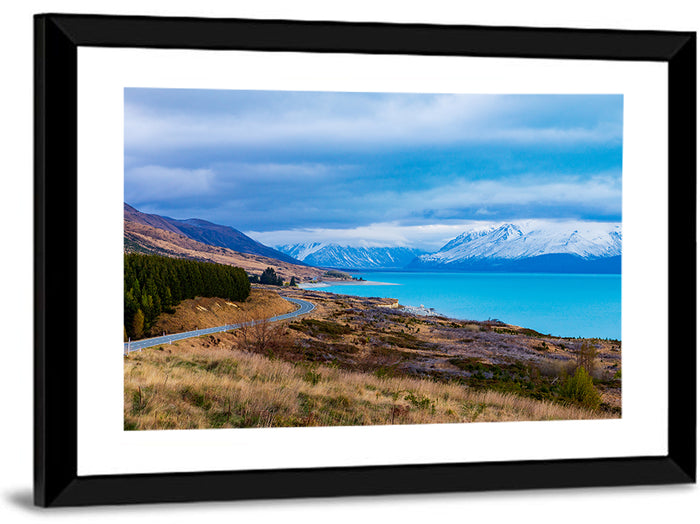 Lake Pukaki Cloudscape Wall Art as a framed print