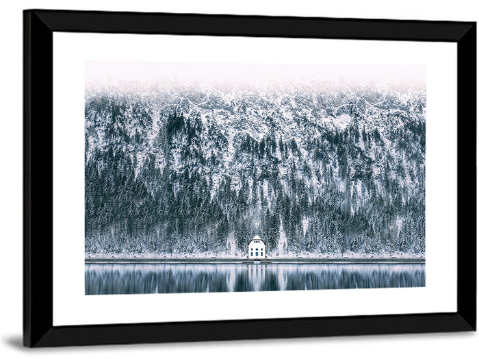 Plansee Lake Wall Art as a framed print