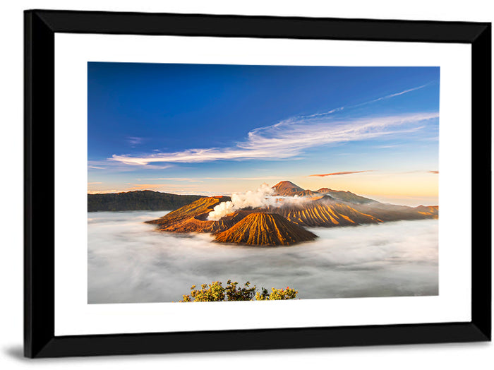 Mount Bromo Sunrise Wall Art as a framed print