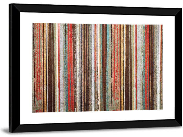 Layered Stripes Wall Art as a framed print