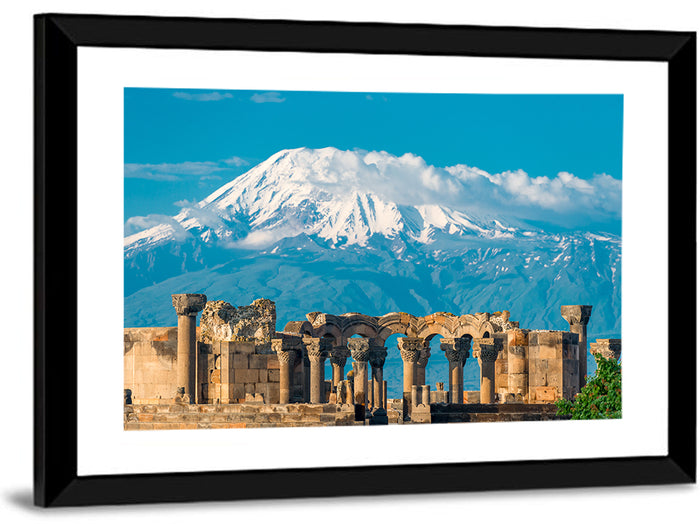 Zvartnots Cathedral Ruins Wall Art as a framed print