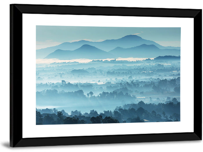 Misty Guatemalan Mountains Wall Art as a framed print