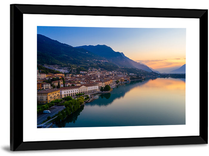 Lake Iseo Sunrise Wall Art as a framed print