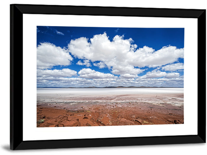 Lake Eyre Salt Flats Wall Art as a framed print