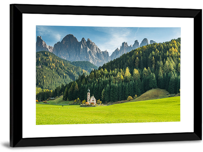 St. Magdalena Church, Santa Maddalena Wall Art as a framed print