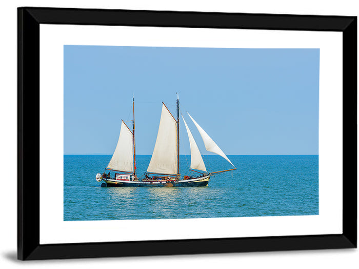Sailing on Lake Ijssel Wall Art as a framed print