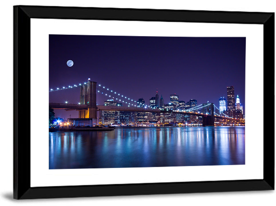 Brooklyn Bridge Night Wall Art