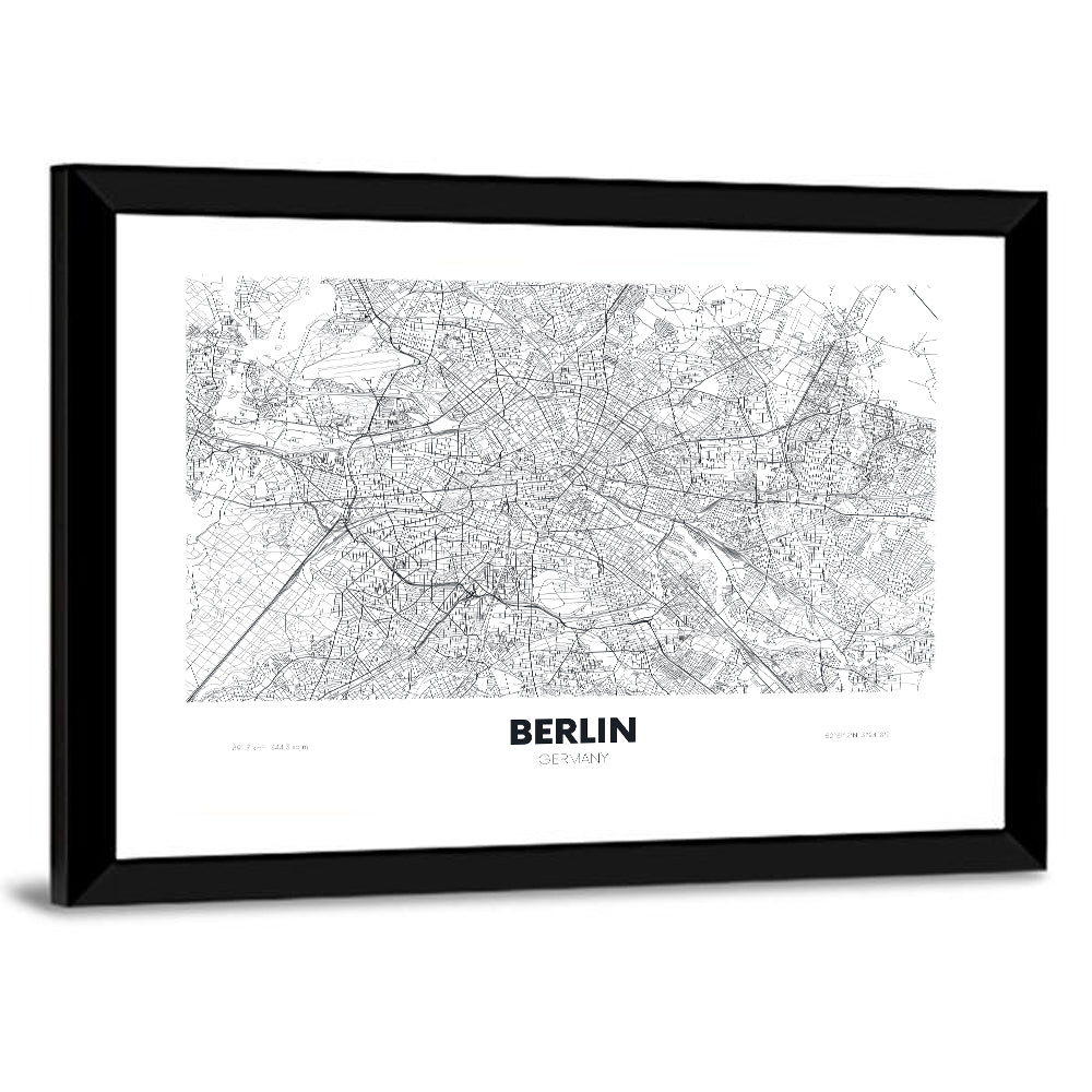 Berlin City Map Wall Art