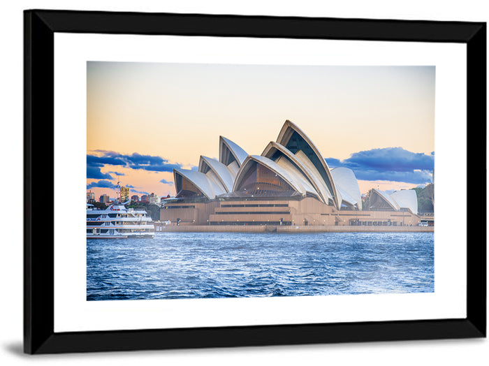 Sydney Opera House at Dusk Wall Art as a framed print