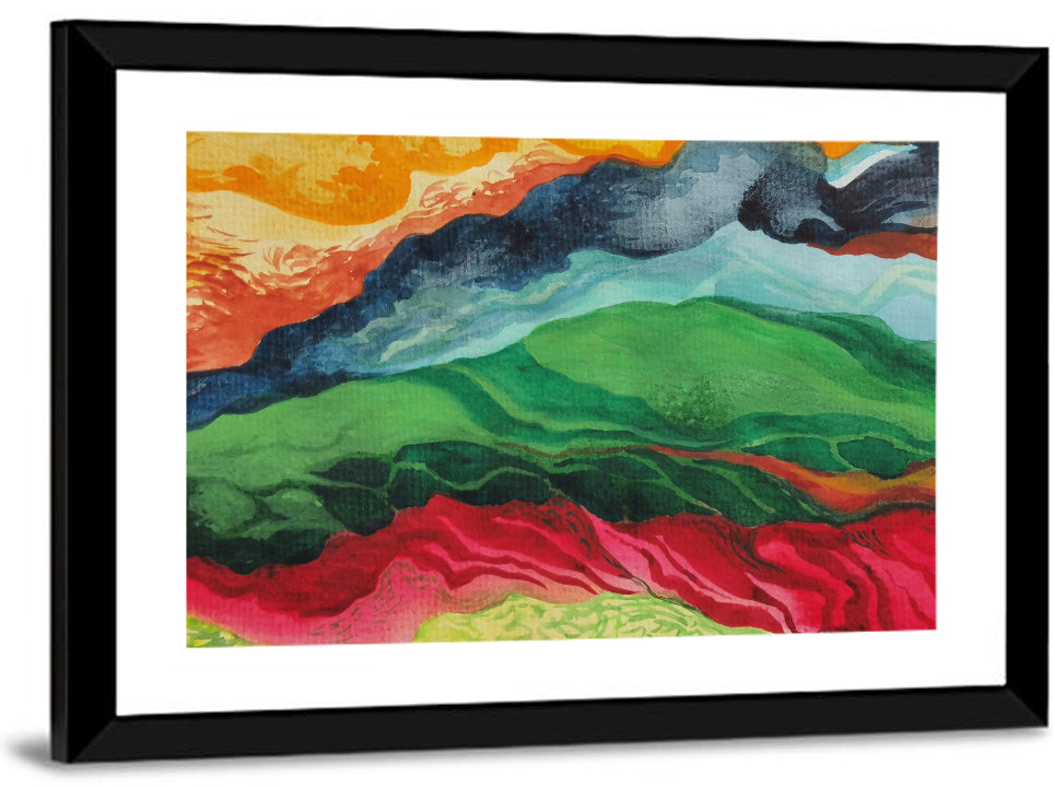 River Through Mountains Wall Art