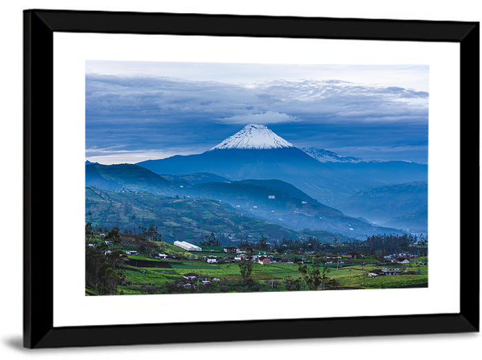Andean Snow-capped Volcano Wall Art as a framed print