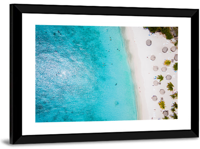 Cas Abou Aerial Shoreline Wall Art as a framed print