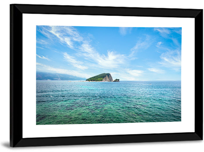Sveti Nikola Island, Budva Wall Art as a framed print