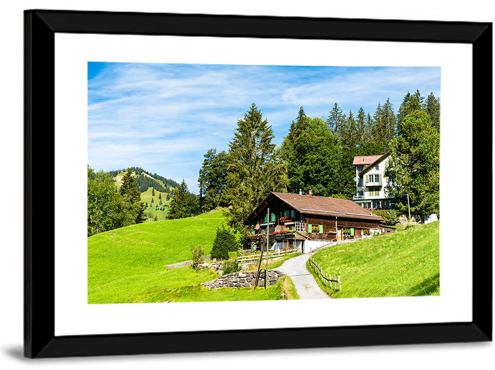 Wengen Mountain Village Wall Art