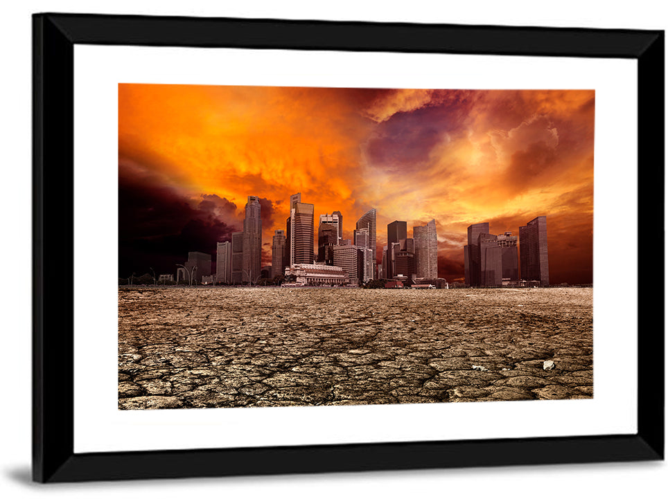Desolate Desert City Wall Art