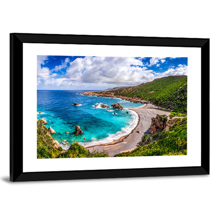 Cala Spinosa Cove, Sardinia Wall Art as a framed print