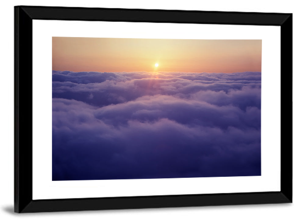 Sunset Above Clouds Wall Art