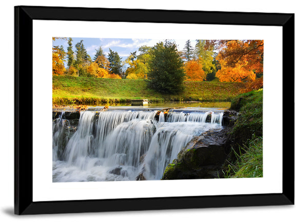 Autumn Waterfall Wall Art