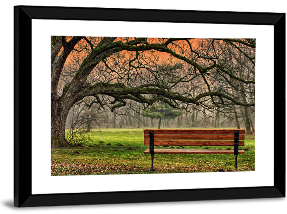 Romantic Autumn Park Wall Art