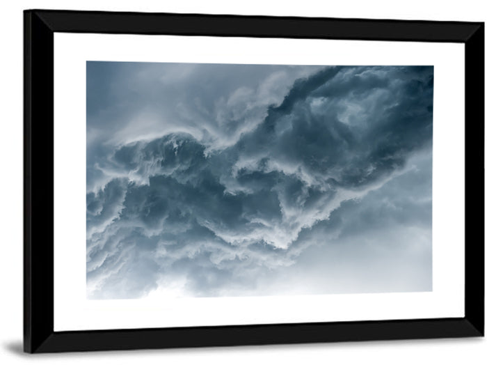 Turbulent Storm Cloud Abstract Wall Art as a framed print
