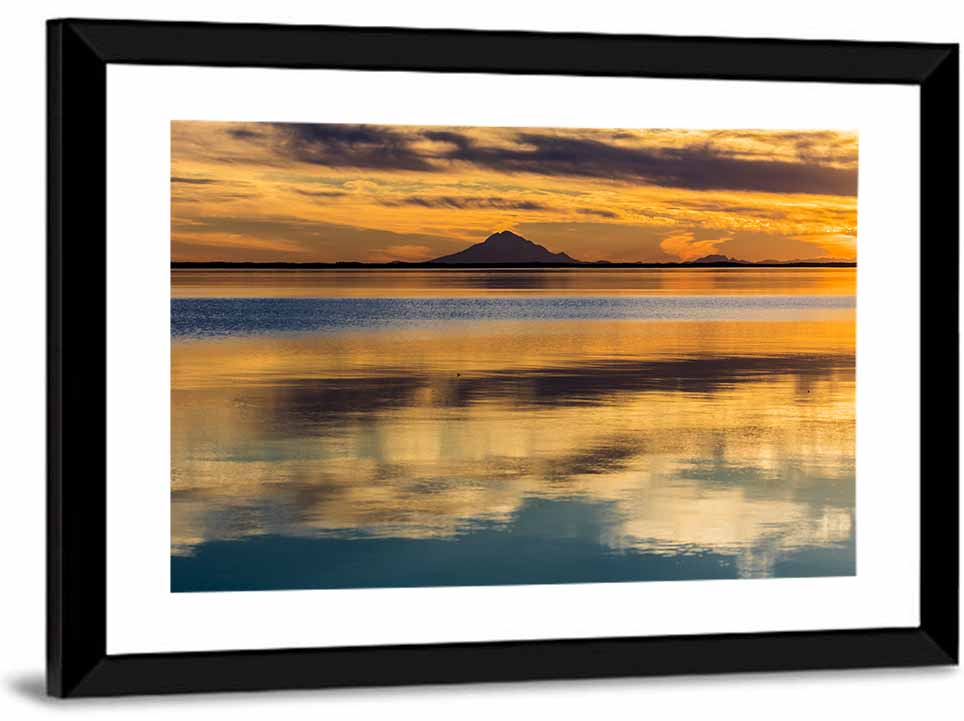 Mt Redoubt Volcano & Skilak Lake Wall Art