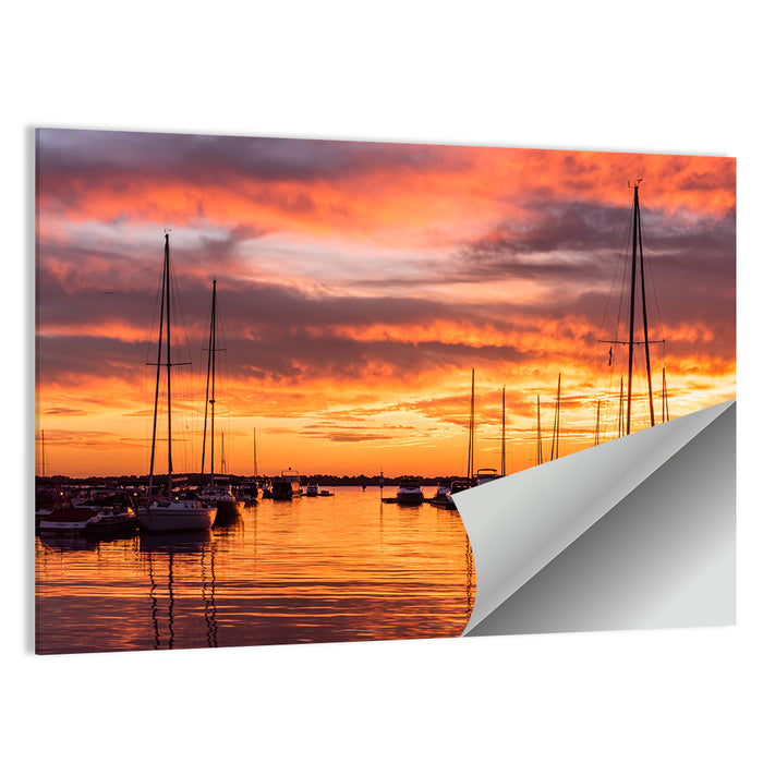 Lake Norman Harbor Sunset Wall Art as a poster print