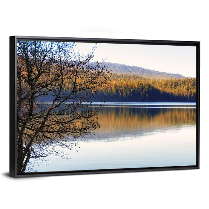 Dawn at Odell Lake Wall Art as a framed canvas
